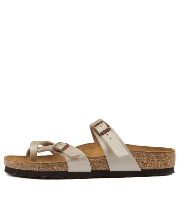 Women BIRKENSTOCK Mayari Pearl White Birkoflor