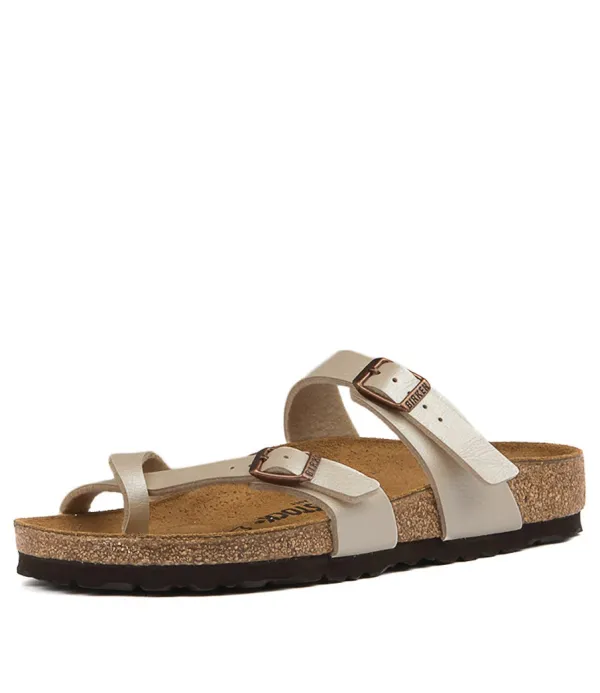 Women BIRKENSTOCK Mayari Pearl White Birkoflor