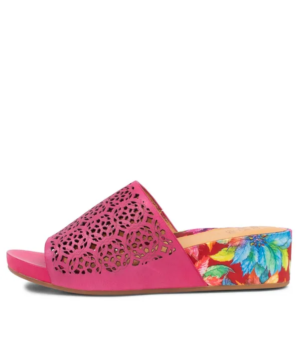 Women ZIERA Mehmet W Fuchsia Leather Sandals