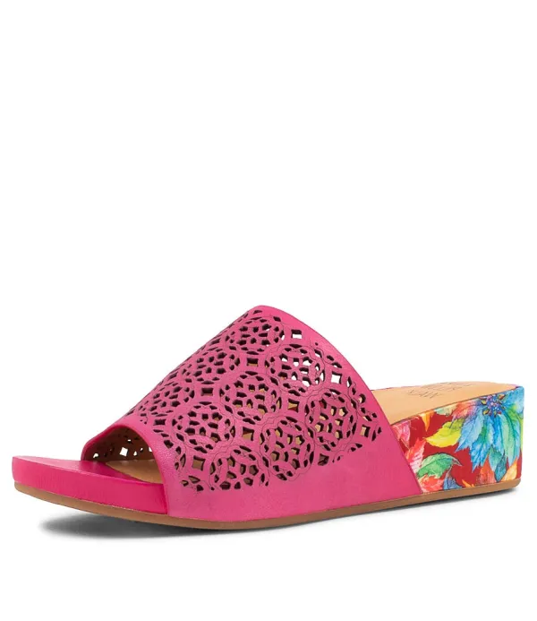Women ZIERA Mehmet W Fuchsia Leather Sandals