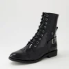 Women DJANGO & JULIETTE Mekhi Black Patent Leather Ankle Boots
