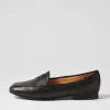 Women TOP END Melinato Black Leather Loafers