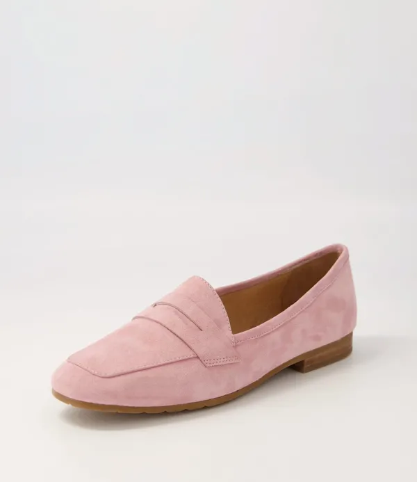 Women TOP END Melinato Pink Suede Loafers
