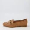 Women TOP END Mennat Dark Tan Leather Loafers