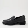Women ZIERA Metters W Black Leather Loafers