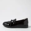 Women ZIERA Miless W Black Patent Leather Loafers