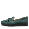 Women ZIERA Miless W Emerald Leather Loafers