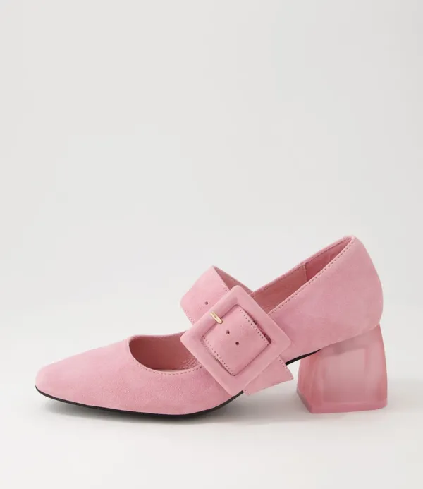 Women DJANGO & JULIETTE Milsom Pink Suede Heels