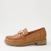 Women ZIERA Misima W Tan Leather Loafers