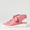 Women DJANGO & JULIETTE Moneka Pretty Pink White Leather Sandals