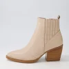 Women DJANGO & JULIETTE Morene Cafe Croc Leather Chelsea Boots
