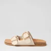 Women DJANGO & JULIETTE Nabina Almond Leather Slides