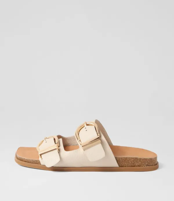 Women DJANGO & JULIETTE Nabina Almond Leather Slides