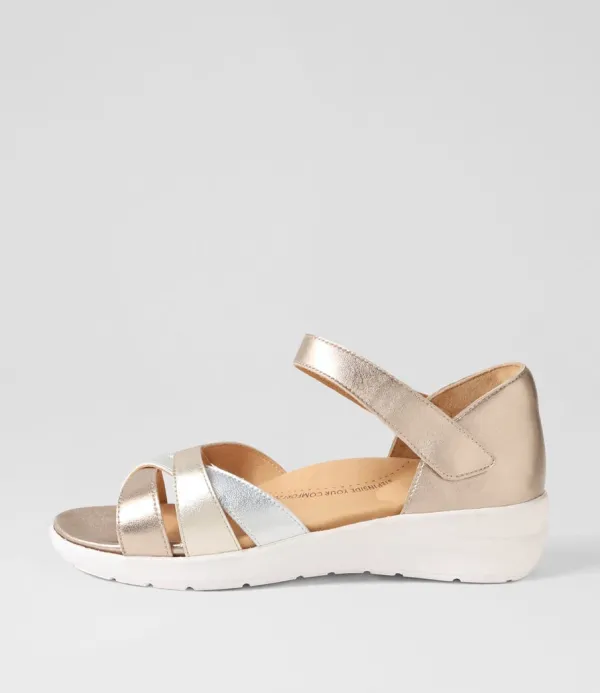 Women ZIERA Nacola2 Xw Metallic Multi Leather Sandals
