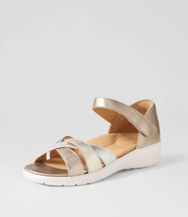 Women ZIERA Nacola2 Xw Metallic Multi Leather Sandals