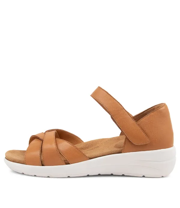Women ZIERA Nacola Xw Tan Leather Sandals