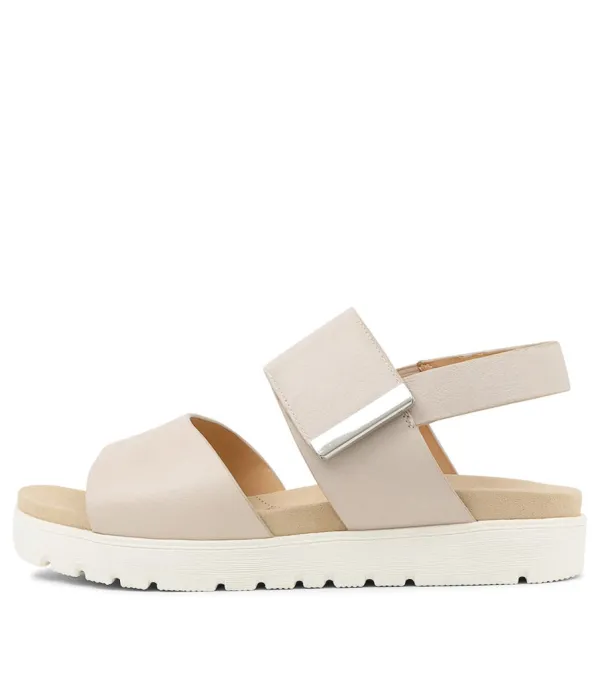 Women ZIERA Nakta Xw Nude Leather Sandals
