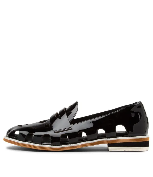 Women DJANGO & JULIETTE Nalwa Black Patent Leather Loafers
