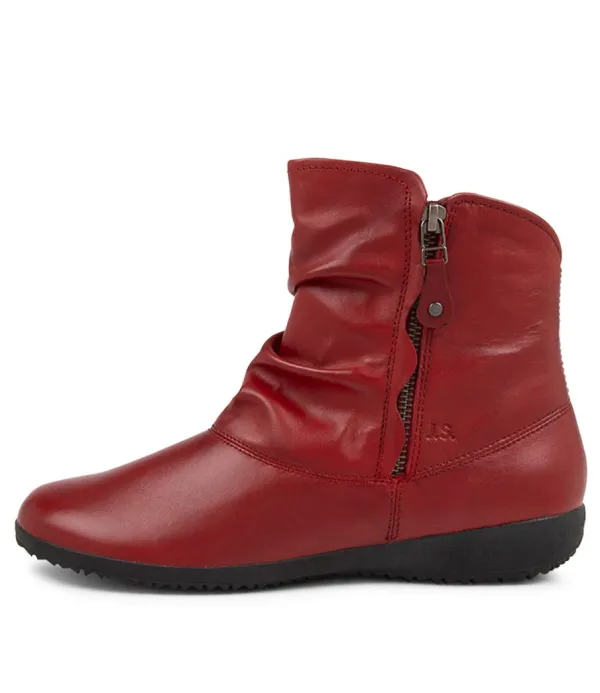 Women JOSEF SEIBEL Naly 24 Carmin Leather Ankle Boots