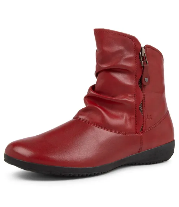 Women JOSEF SEIBEL Naly 24 Carmin Leather Ankle Boots