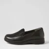 Women SUPERSOFT Nature2 Black Lizard Leather Suede Loafers