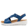 Women ZIERA Nazly Xw Cobalt Leather Sandals