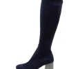 Women DJANGO & JULIETTE Nething Dj Navy Pewter Heel Stretch Microsuede