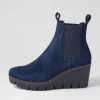 Women DJANGO & JULIETTE Niddle Navy Suede Ankle Boots