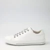 Women GABOR Nissy Weiss Silver Leather Sneakers