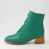 Women DJANGO & JULIETTE Nocal Emerald Leather Lace Up Boots