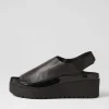 Women DJANGO & JULIETTE Ober Black Leather Patent Sandals