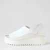 Women DJANGO & JULIETTE Ober White Leather Patent Sandals