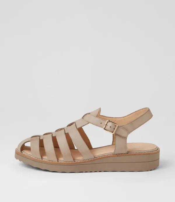 Women TOP END Oblight Smoke Leather Flat Shoes