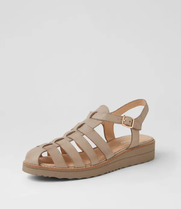 Women TOP END Oblight Smoke Leather Flat Shoes
