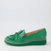 Women TOP END Oclem Dark Emerald Patent Leather Loafers