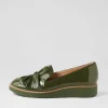 Women TOP END Oclem Khaki Patent Leather Loafers
