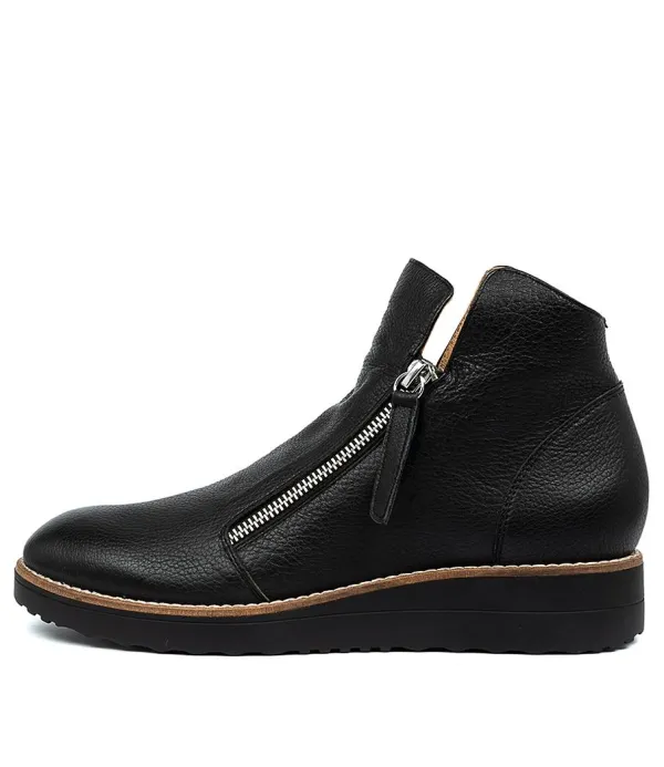 Women TOP END Ohmy Black Leather