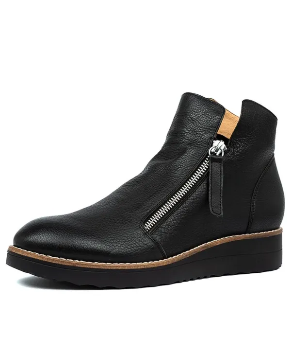 Women TOP END Ohmy Black Leather