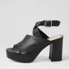 Women DJANGO & JULIETTE Ojulie Black Leather Sandals