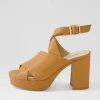 Women DJANGO & JULIETTE Ojulie Dark Tan Leather Sandals
