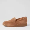 Women TOP END Oley Light Choc Suede Loafers
