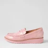 Women TOP END Oley Pink Patent Leather Loafers