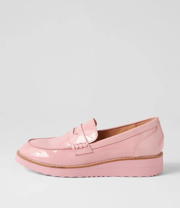 Women TOP END Oley Pink Patent Leather Loafers