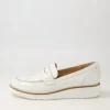 Women TOP END Oley White Patent Leather Flat Shoes