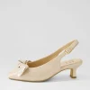 Women ZIERA Ondo Xw Nude Shimmer Leather Heels