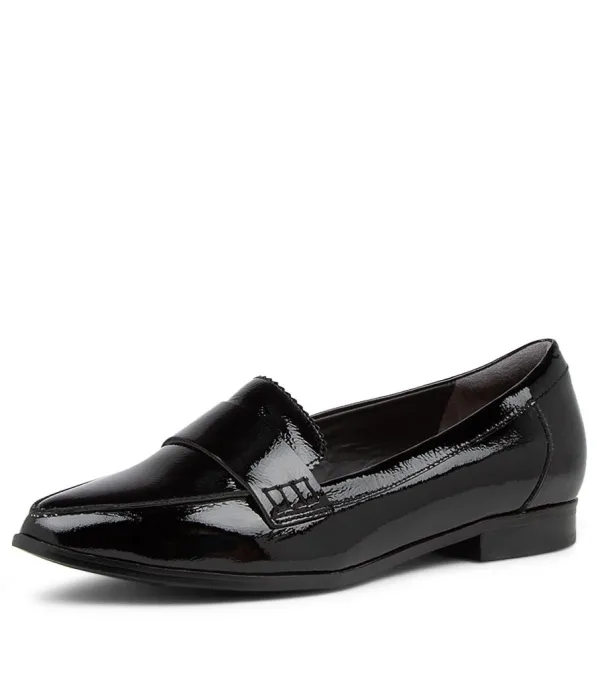 Women ZIERA Oreta Xw Black Patent Leather Loafers