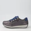 Women ARA Osaka 87 Anthrazit Indigo Leather Suede Sneakers