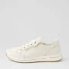 Women ARA Osaka 1 Cream Leather Sneakers