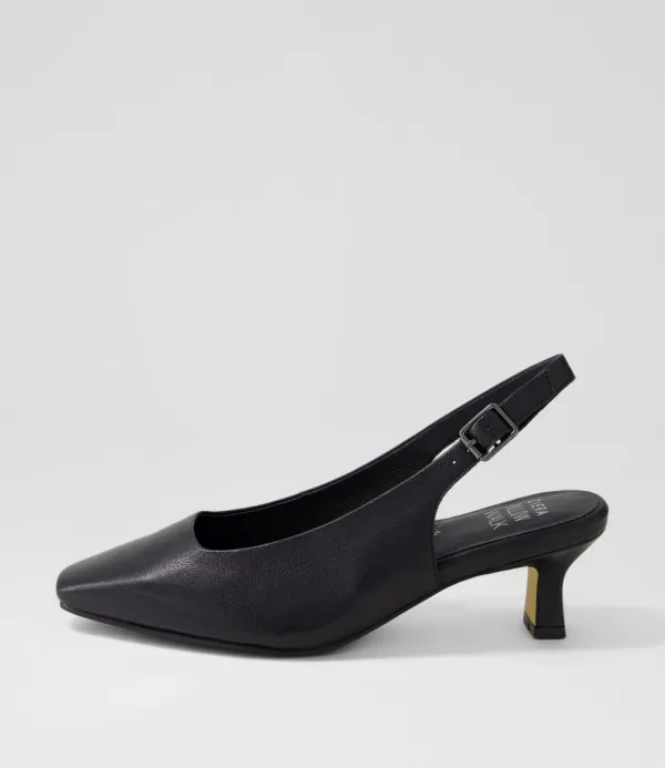 Women ZIERA Oviedos Xw Black Leather Heels