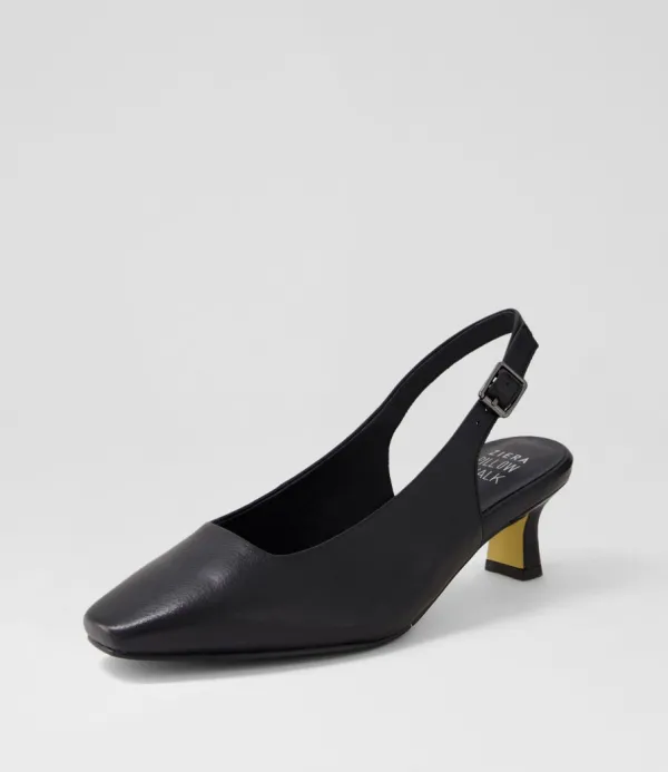 Women ZIERA Oviedos Xw Black Leather Heels